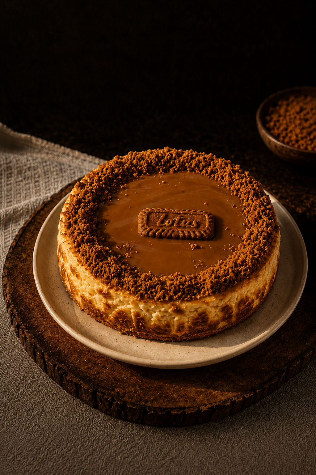 Tarta vasca sabor Lotus